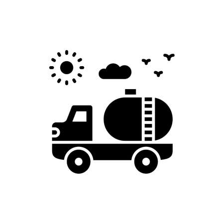 Gas Tank icon in vector. Logotypeのイラスト素材