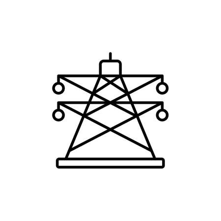Electric Tower icon in vector. Logotypeのイラスト素材