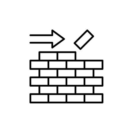 Masonry icon in vector. Logotypeのイラスト素材