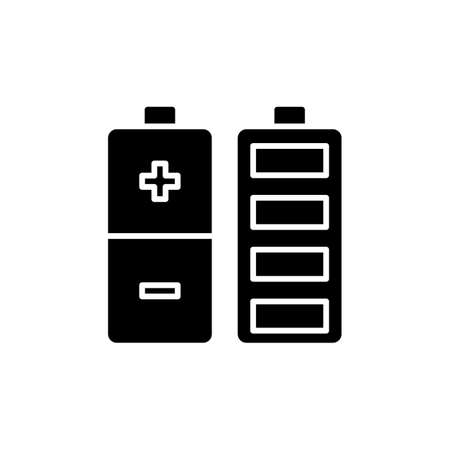Battery icon in vector. Logotypeのイラスト素材