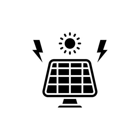 Solar Panels icon in vector. Logotypeのイラスト素材