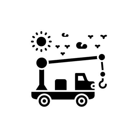 Mobile Crane icon in vector. Logotypeのイラスト素材