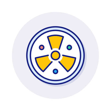 Radioactive icon in vector. Logotypeのイラスト素材