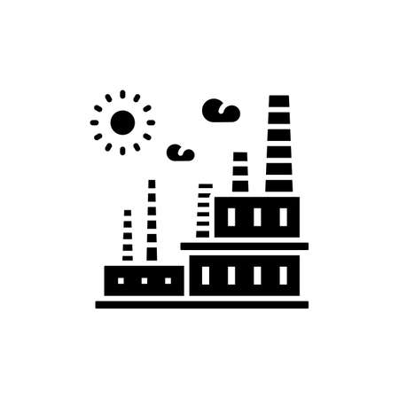 Power Station icon in vector. Logotypeのイラスト素材