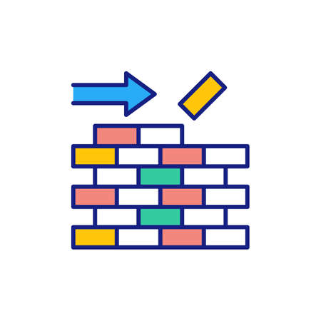 Masonry icon in vector. Logotypeのイラスト素材