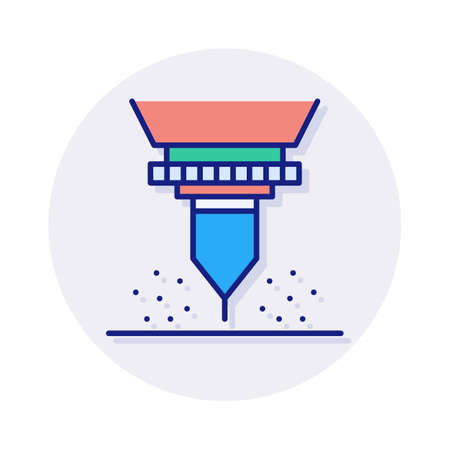 Laser Cutting icon in vector. Logotypeのイラスト素材