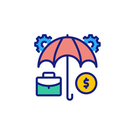 Business  Insurance icon in vector. Logotypeのイラスト素材