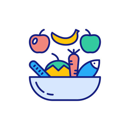 Healthy Food icon in vector. Logotypeのイラスト素材