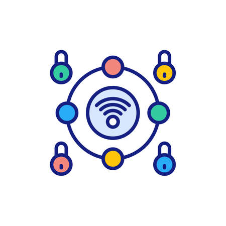 Commercial VPN icon in vector. Logotypeのイラスト素材