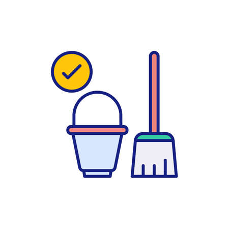 House Cleaning icon in vector. Logotypeのイラスト素材