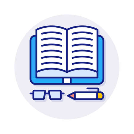 Read a Book icon in vector. Logotypeのイラスト素材