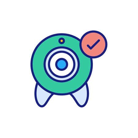 Web Cam icon in vector. Logotypeのイラスト素材