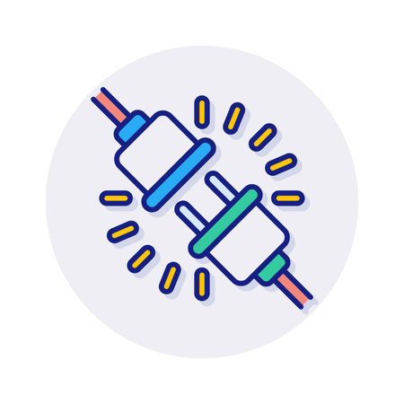 Unplugging icon in vector. Logotype