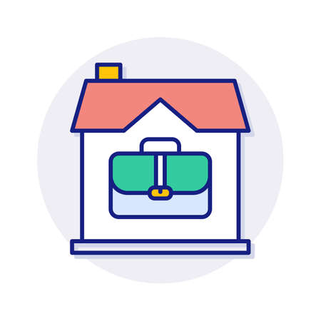 Working From Home icon in vector. Logotypeのイラスト素材