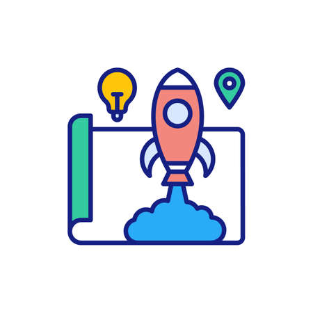 Start Up icon in vector. Logotypeのイラスト素材