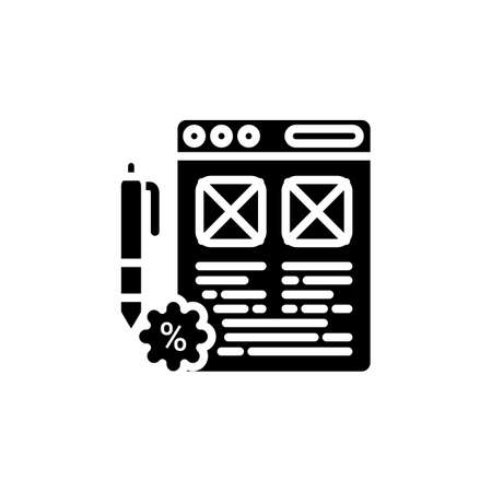 BLOG Management icon in vector. Logotypeのイラスト素材