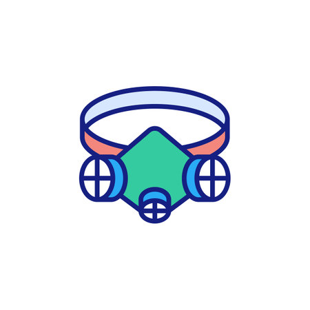 Respirator icon in vector. Logotypeのイラスト素材