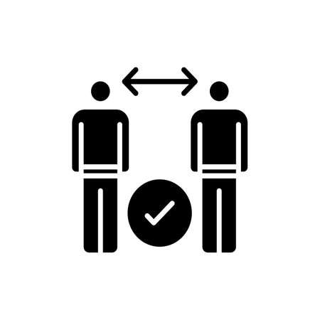 Social Distancing icon in vector. Logotypeのイラスト素材