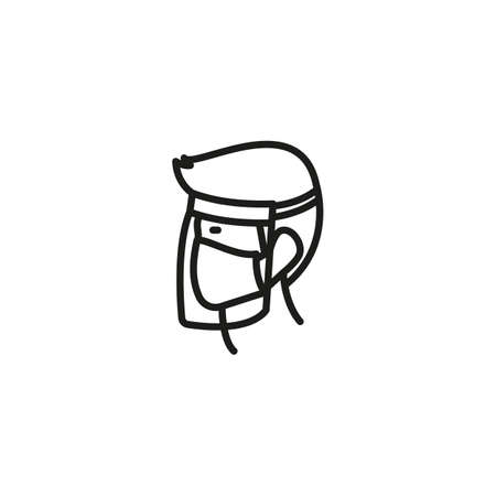 Wear Face Shield icon in vector. Logotypeのイラスト素材