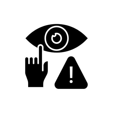 Do Not Touch Your Eyes icon in vector. Logotypeのイラスト素材