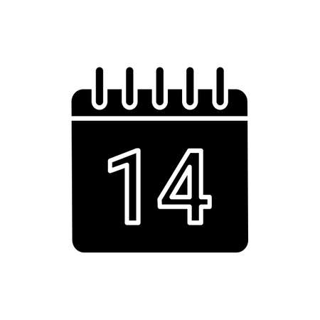 14 Days of Self Quarantine icon in vector. Logotypeのイラスト素材