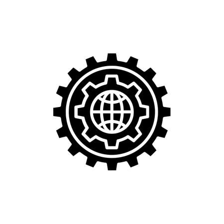 Global Progress icon in vector. logotypeのイラスト素材