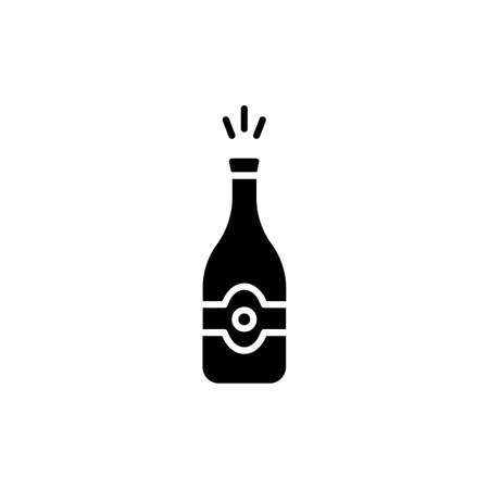 Champagne icon in vector. logotypeのイラスト素材