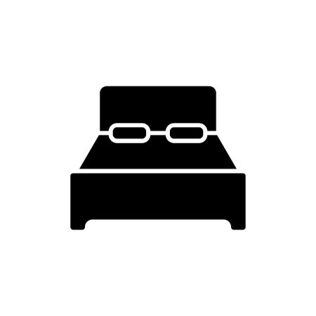 Bedroom icon in vector. logotypeのイラスト素材