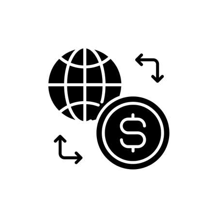 Global Transactions icon in vector. logotypeのイラスト素材