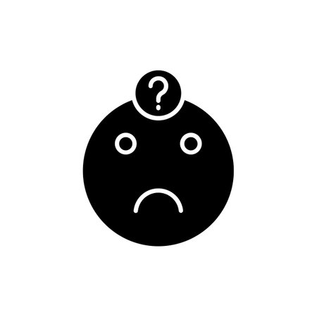 Uncertainty Emoji icon in vector. logotypeのイラスト素材