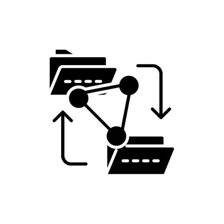 Files Sharing icon in vector. logotypeのイラスト素材