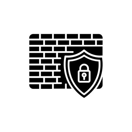 Firewall icon in vector. logotypeのイラスト素材