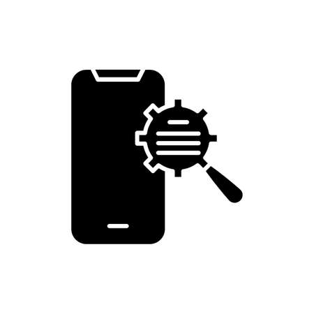 Mobile SEO icon in vector. logotypeのイラスト素材
