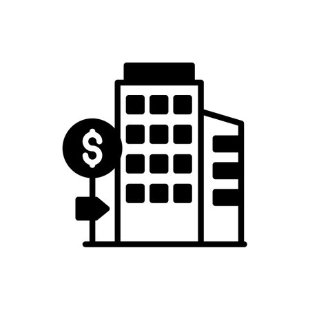Sell Buildings icon in vector. Logotypeのイラスト素材