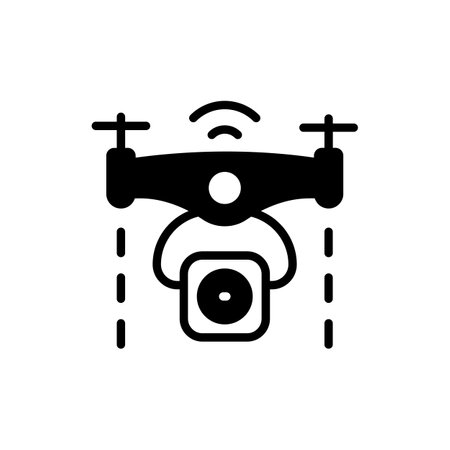 Drone icon in vector. Logotypeのイラスト素材