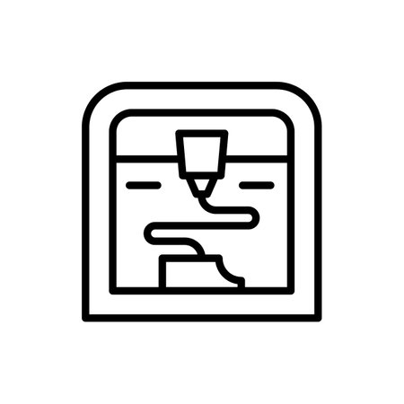 3D Print icon in vector. Logotypeのイラスト素材