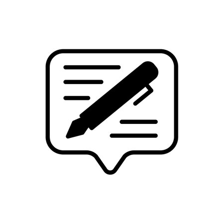 Leave A Comment icon in vector. Logotypeのイラスト素材