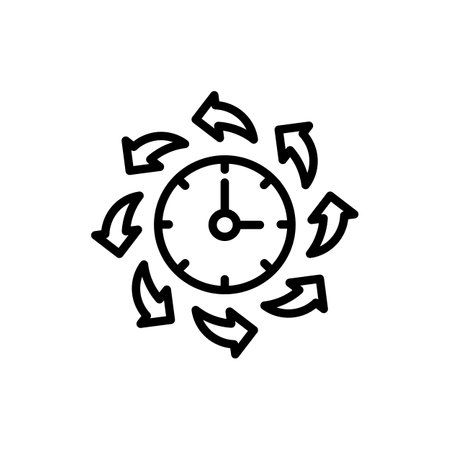 Round The Clock  icon in vector. Logotypeのイラスト素材