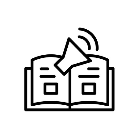 Audio Book icon in vector. Logotypeのイラスト素材