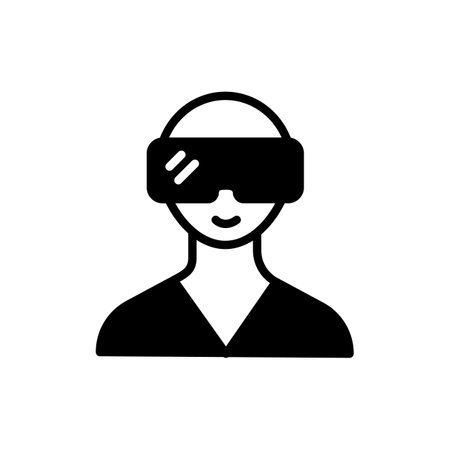 Virtual Glasses icon in vector. Logotypeのイラスト素材