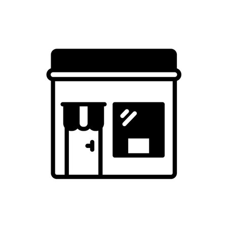 Shop icon in vector. Logotypeのイラスト素材