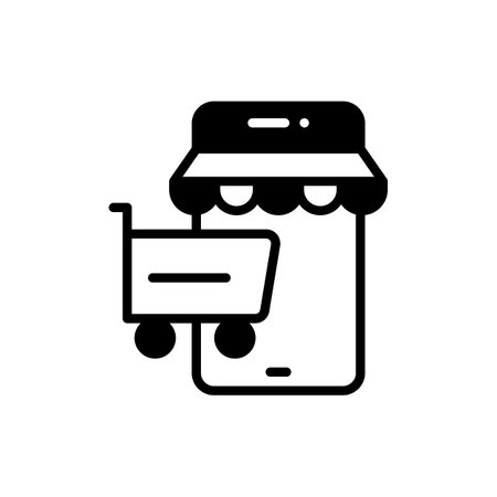 Mobile Store icon in vector. Logotypeのイラスト素材