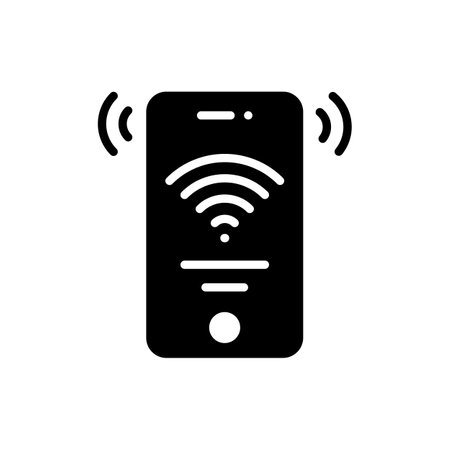 Free Wifi icon in vector. Logotypeのイラスト素材