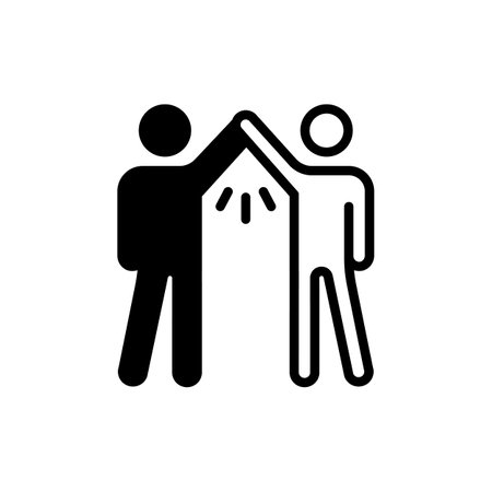 Friendship icon in vector. Logotypeのイラスト素材