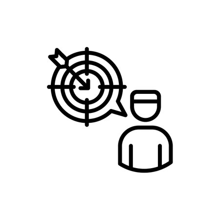 Purposefulness icon in vector. Logotypeのイラスト素材