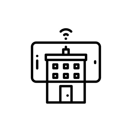 Smart Building icon in vector. Logotypeのイラスト素材