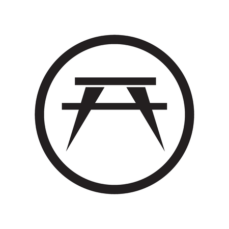 Picnic sign icon vector isolated on white background for your web and mobile app design, Picnic sign logo conceptの写真素材