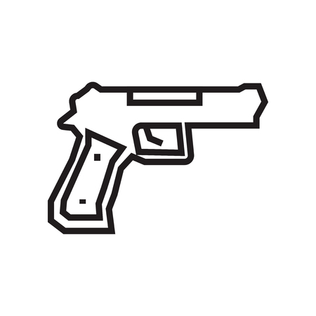 Gun icon vector isolated on white background for your web and mobile app design, Gun logo conceptの写真素材