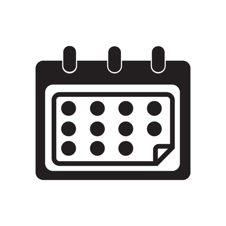 School Calendar icon vector isolated on white background for your web and mobile app design, School Calendar logo conceptの写真素材