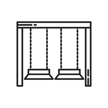 Swing icon vector isolated on white background for your web and mobile app design, Swing logo conceptの写真素材